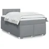 Image de vidaXL Sommier Ã  lattes de lit avec matelas Gris clair 120x200cm Tissu