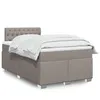 Image de vidaXL Sommier Ã  lattes de lit avec matelas Taupe 120x200 cm Tissu