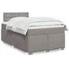 Image de vidaXL Sommier Ã  lattes de lit avec matelas Taupe 120x200 cm Tissu