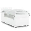 Image de vidaXL Sommier Ã  lattes de lit avec matelas Blanc 80x200 cm Similicuir