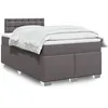 Image de vidaXL Sommier Ã  lattes de lit avec matelas gris 120x190 cm similicuir