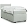 Image de vidaXL Sommier Ã  lattes de lit et matelas Gris clair 80x200 cm Velours