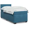 Image de vidaXL Sommier Ã  lattes de lit avec matelas bleu 80x200 cm velours