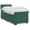 Image de vidaXL Sommier Ã  lattes de lit avec matelas Vert foncÃ© 90x190 cm
