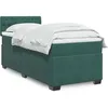 Image de vidaXL Sommier Ã  lattes de lit avec matelas Vert foncÃ© 90x190 cm