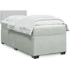 Image de vidaXL Sommier Ã  lattes de lit et matelas Gris clair 90x200 cm Velours