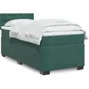 Image de vidaXL Sommier Ã  lattes de lit avec matelas Vert foncÃ© 90x200 cm
