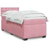 Image de vidaXL Sommier Ã  lattes de lit avec matelas Rose 90x200 cm Velours