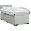 Image de vidaXL Sommier Ã  lattes de lit et matelas Gris clair 90x200 cm Velours