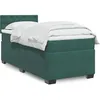 Image de vidaXL Sommier Ã  lattes de lit avec matelas Vert foncÃ© 100x200 cm