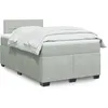 Image de vidaXL Sommier Ã  lattes de lit et matelas Gris clair 120x200cm Velours