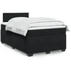 Image de vidaXL Sommier Ã  lattes de lit avec matelas Noir 120x200 cm Velours
