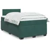 Image de vidaXL Sommier Ã  lattes de lit et matelas Vert foncÃ© 120x200cm Velours