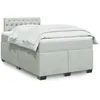 Image de vidaXL Sommier Ã  lattes de lit et matelas Gris clair 120x200cm Velours