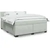 Image de vidaXL Sommier Ã  lattes de lit et matelas Gris clair 180x200cm Velours