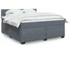 Image de vidaXL Sommier Ã  lattes de lit et matelas Gris foncÃ© 180x200cm Velours