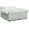 Image de vidaXL Sommier Ã  lattes de lit et matelas Gris clair 180x200cm Velours
