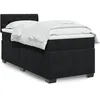 Image de vidaXL Sommier Ã  lattes de lit avec matelas noir simple velours