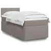 Image de vidaXL Sommier Ã  lattes de lit avec matelas Taupe 80x200 cm Tissu