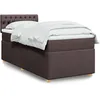 Image de vidaXL Sommier Ã  lattes de lit avec matelas Marron foncÃ© 80x200 cm