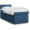 Image de vidaXL Sommier Ã  lattes de lit avec matelas Bleu 90x190 cm Tissu