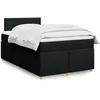 Image de vidaXL Sommier Ã  lattes de lit avec matelas Noir 120x200 cm Tissu