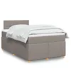 Image de vidaXL Sommier Ã  lattes de lit avec matelas Taupe 120x200 cm Tissu