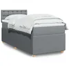 Image de vidaXL Sommier Ã  lattes de lit avec matelas gris clair 80x200 cm tissu