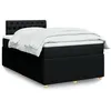 Image de vidaXL Sommier Ã  lattes de lit avec matelas Noir 120x200 cm Tissu