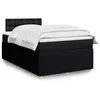 Image de vidaXL Sommier Ã  lattes de lit avec matelas Noir 120x200 cm Tissu