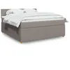Image de vidaXL Sommier Ã  lattes de lit avec matelas Taupe 180x200 cm Tissu