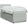 Image de vidaXL Sommier Ã  lattes de lit et matelas Gris clair 90x190 cm Velours