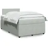 Image de vidaXL Sommier Ã  lattes de lit et matelas Gris clair 120x200cm Velours