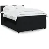 Image de vidaXL Sommier Ã  lattes de lit avec matelas Noir 140x200 cm Velours