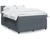 Image de vidaXL Sommier Ã  lattes de lit et matelas Gris foncÃ© 140x200cm Velours