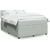 Image de vidaXL Sommier Ã  lattes de lit et matelas Gris clair 160x200cm Velours