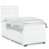 Image de vidaXL Sommier Ã  lattes de lit avec matelas Blanc 80x200 cm Similicuir