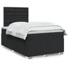 Image de vidaXL Sommier Ã  lattes de lit avec matelas noir 120x190 cm similicuir