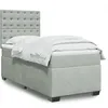 Image de vidaXL Sommier Ã  lattes de lit et matelas Gris clair 80x200 cm Velours
