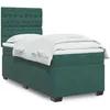 Image de vidaXL Sommier Ã  lattes de lit avec matelas Vert foncÃ© 90x200 cm