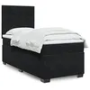 Image de vidaXL Sommier Ã  lattes de lit avec matelas Noir 100x200 cm Velours