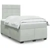 Image de vidaXL Sommier Ã  lattes de lit et matelas gris clair 120x190cm velours