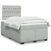 Image de vidaXL Sommier Ã  lattes de lit et matelas gris clair 120x190cm velours