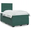 Image de vidaXL Sommier Ã  lattes de lit et matelas Vert foncÃ© 120x200cm Velours