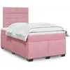 Image de vidaXL Sommier Ã  lattes de lit avec matelas Rose 120x200 cm Velours