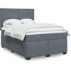 Image de vidaXL Sommier Ã  lattes de lit et matelas Gris foncÃ© 160x200cm Velours