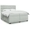 Image de vidaXL Sommier Ã  lattes de lit et matelas Gris clair 200x200cm Velours