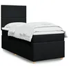Image de vidaXL Sommier Ã  lattes de lit avec matelas Noir 90x190 cm Tissu