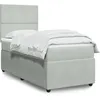 Image de vidaXL Sommier Ã  lattes de lit et matelas Gris clair 100x200cm Velours
