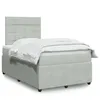 Image de vidaXL Sommier Ã  lattes de lit et matelas gris clair 120x190cm velours